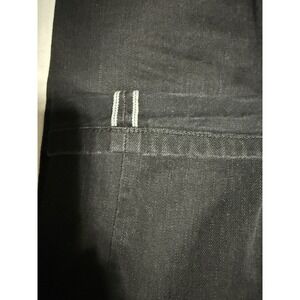 Unbranded Brand UB244 Selvedge Jeans Mens 34x30 Tapered Black Stretch Raw Denim